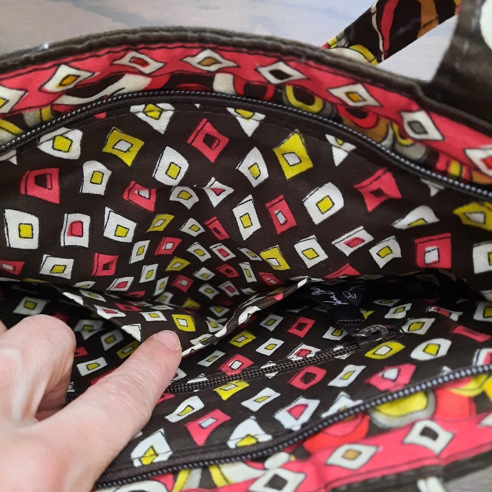 Vera Bradley Puccini Brown Patterned Tote Bag/Purse (Retired Pattern) - Picture 11 of 11